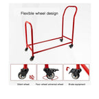 Rolling Tire Rack, Metal Tire Holder, Tire Storage Rack and Transport Trailer, Mobile Tire Storage Shelf Cart with 4 Wheel for Garage Storage
