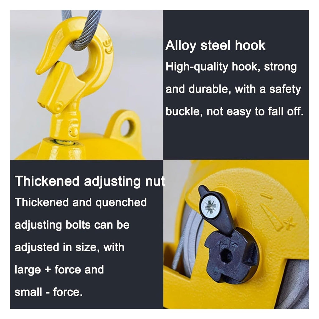 Spring Balancer Tool Balancer with Hook and Wire Rope,for Assembly Line,Workshop and Automotive installations(9-15kg