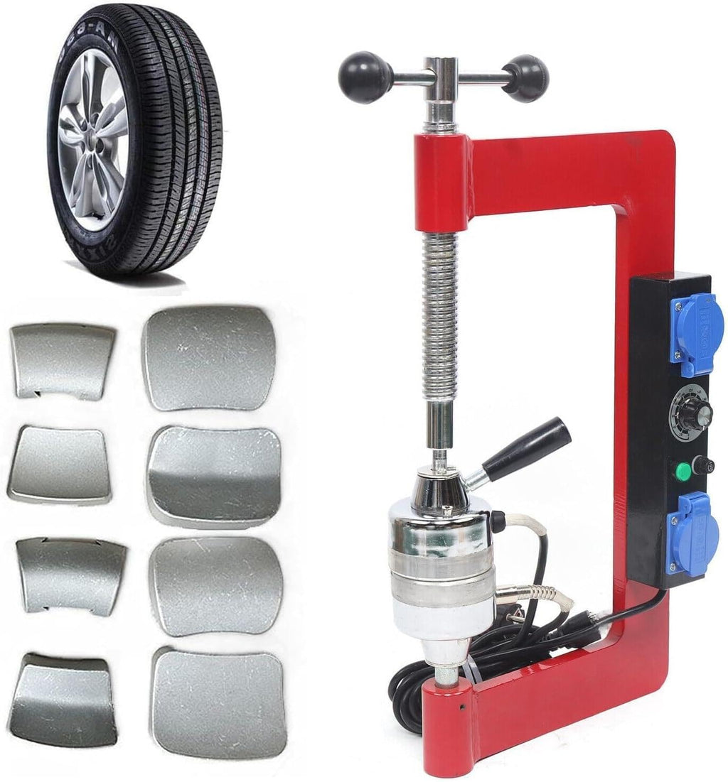 Tire Repair Machine Kit, Adjustable Height & Time, 8 Molds, Vulcanizer