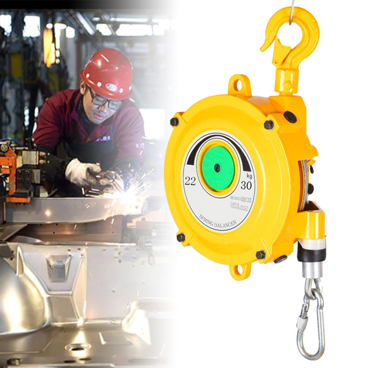 Spring Balancer, Multifunctional Load Balancer, Tool Fixture Holder with Fittings, Retractable Balancer, for Hang The Tool to Keep The Equipment Stable (Size : 1-3kg)