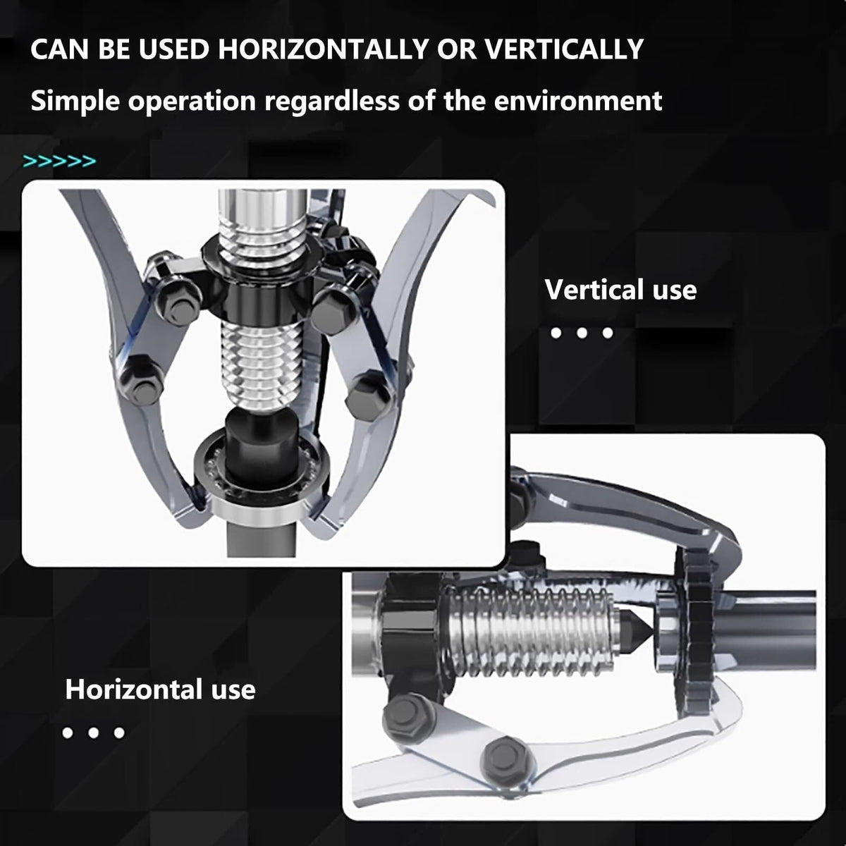 Hydraulic Gear pullers, 2 or 3 jaw Bearing hub separators, can be Used Vertically or Horizontally, Suitable for Sprockets, rotors, shafts, hub Bearings(5T/11000LB)