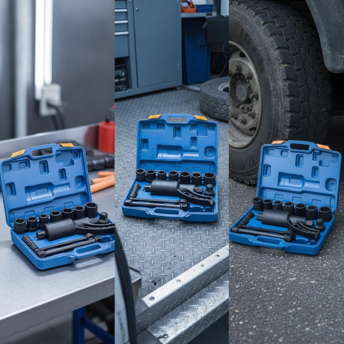Wrench Kit with Carrying Case Convenient Lug Nut Remover Tool Sturdy Leverage Multiplier for Truck Drivers, Mechanics, Roadside Emergencies