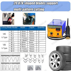 1000W Portable Tire Grooving Machine with 20 Blades - Electric Rubber Grooving Machine, Tire Grooving Machine for Truck, Motorcycle, Kart | 2m Cable, LED Display