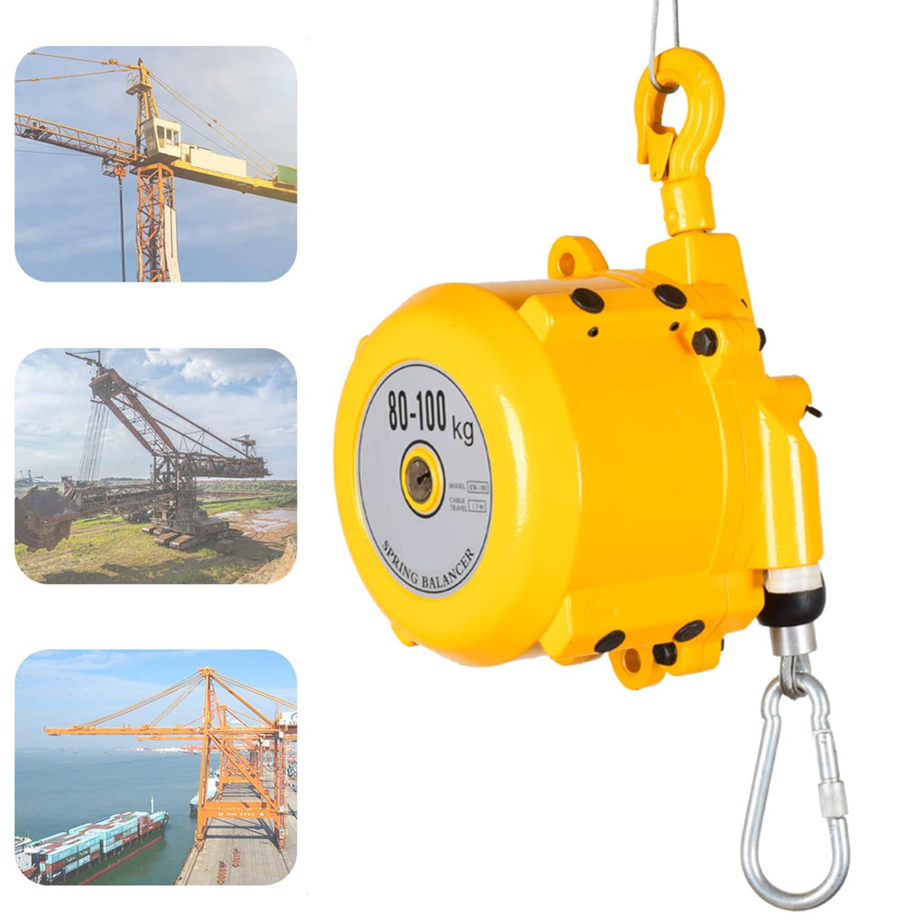 Spring Balancer, Tool Balancer with Hook and Wire Rope, for Assembly Line, Workshop and Automotive Equipment, Multifunctional Auxiliary Tools, Retractable Spring Tool Hang,80-100kg