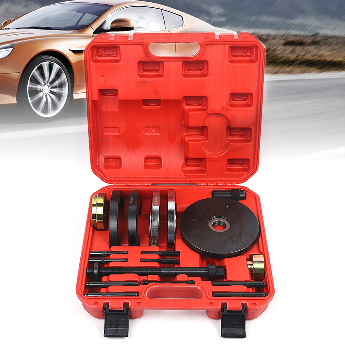 Front Wheel Drive Bearing Removal Tool - 82mm Bearing Puller Press Kit for Efficiently Removing and Replacing Wheel Hub Assembly