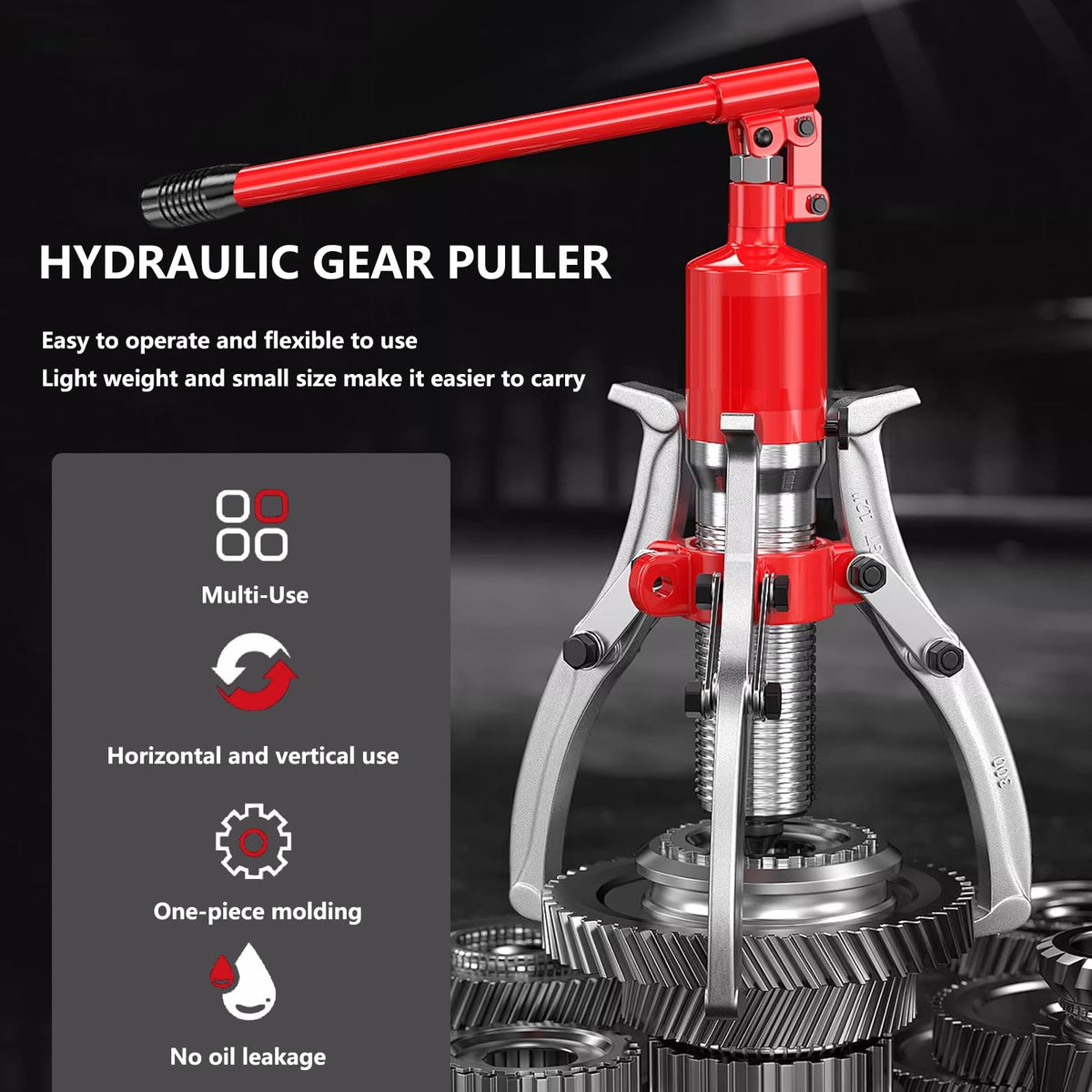 Heavy Duty Hydraulic Gear Puller, Wheel Bearing Removal Tool With Housing