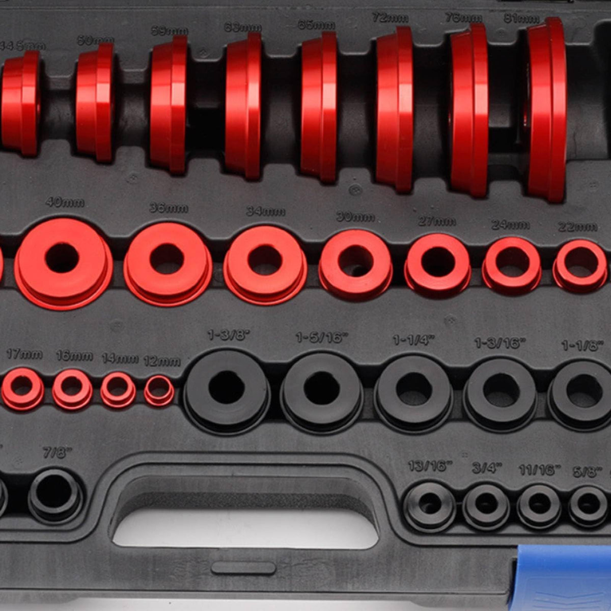 43 Pieces Bearing Race and Seal Driver Set Nonslip Hold and Seal Installer Bearing Driver Kit Engraved Sizes Technician Tool for Mechanics, Garage