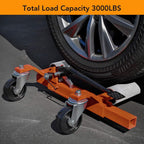 2 Pack Hydraulic Car Wheel Dolly Ratchet Tire Positioning Jack Iron