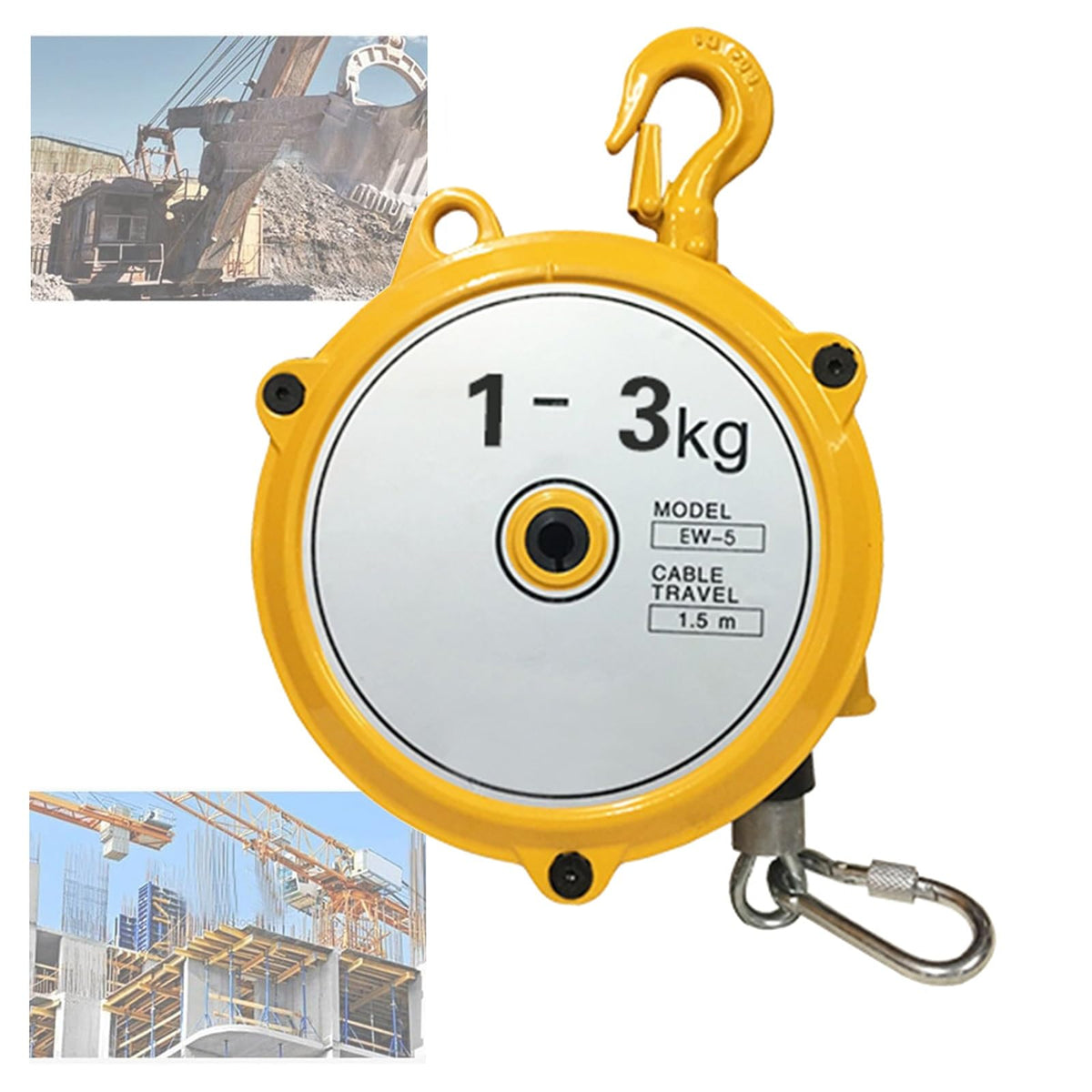 Spring Balancer Tool, Retractable Spring Balancer Tool Suspension, Strong Bearing Capacity, Multifunctional Load Balancer, for Hang, Carry and Remove Tools(1-3kg)
