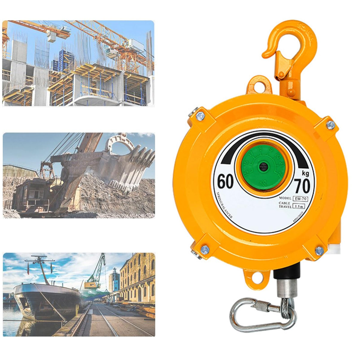 Spring Balancer,Tool Balancer with Hook and Wire Rope,Hanging Holder Spring Balancer,for Assembly Line,Workshop and Automotive Equipment,Multifunctional Auxiliary Tools(40-50kg