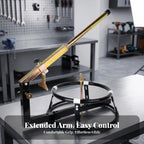 Tire Dismounting Device Steel Manual Tire Changer with Lever Arm Adjustable Central Post Raised Base Sturdy Rectangular High Pressure Resistant Suitable for Mechanics Workshop Home DIY Riders