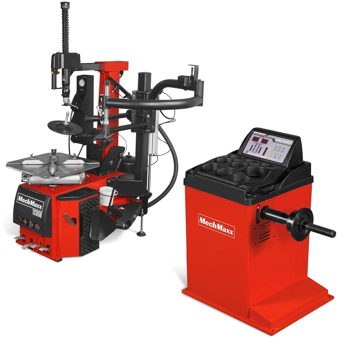 MechMaxx 26" Rim Tilt Back Tire Changer 10-24" Wheel Balancer Bundle