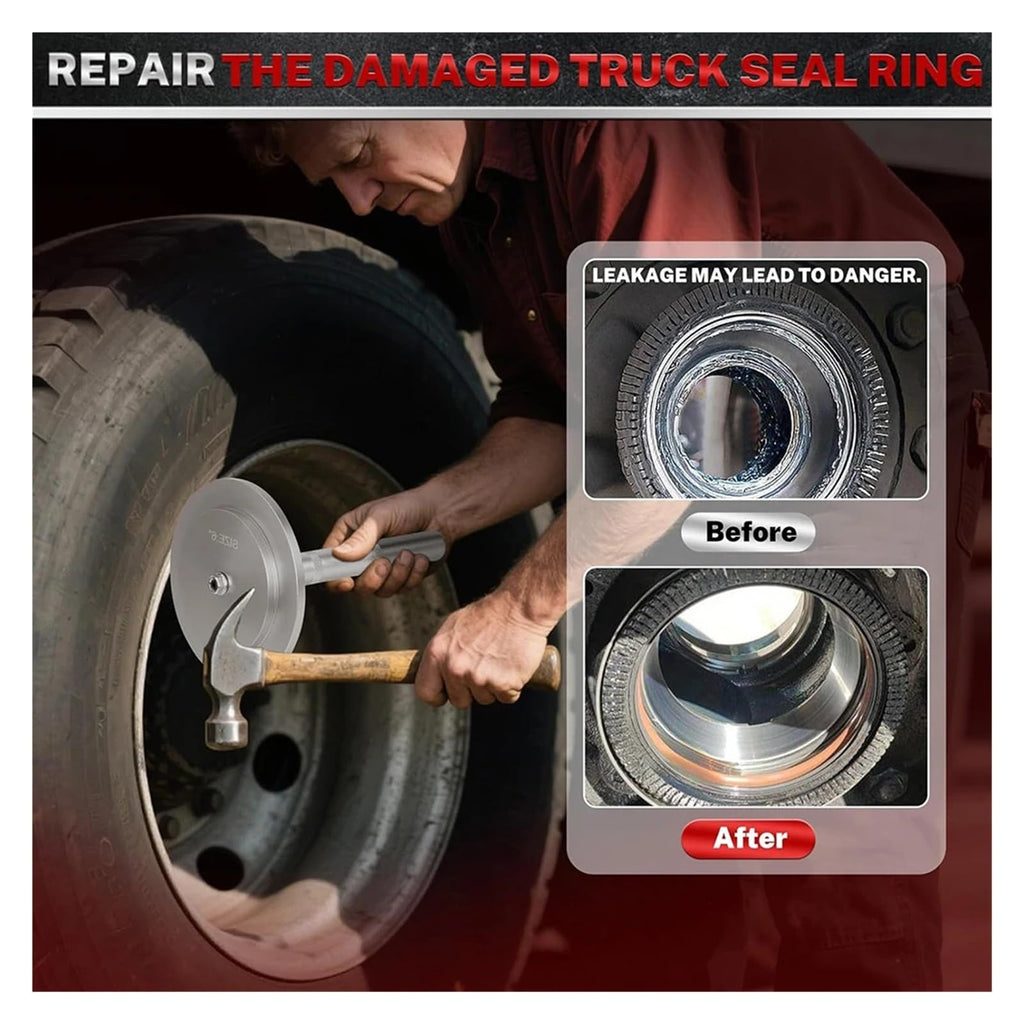 Truck Hub Seal Installer Kit Bearing Race and Seal Driver Set Heavy Duty Compatible with Class 7 & Class 8