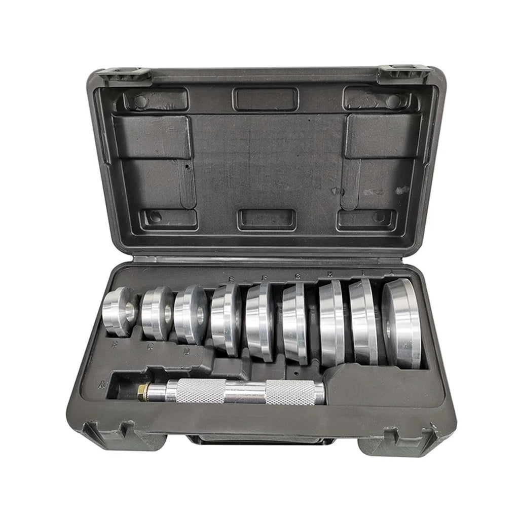 10pcs Axle Bushing Bearing Race Seal Install Driver Set Wheel Bearings 9 Discs & Drive Aluminium Auto Car Tool