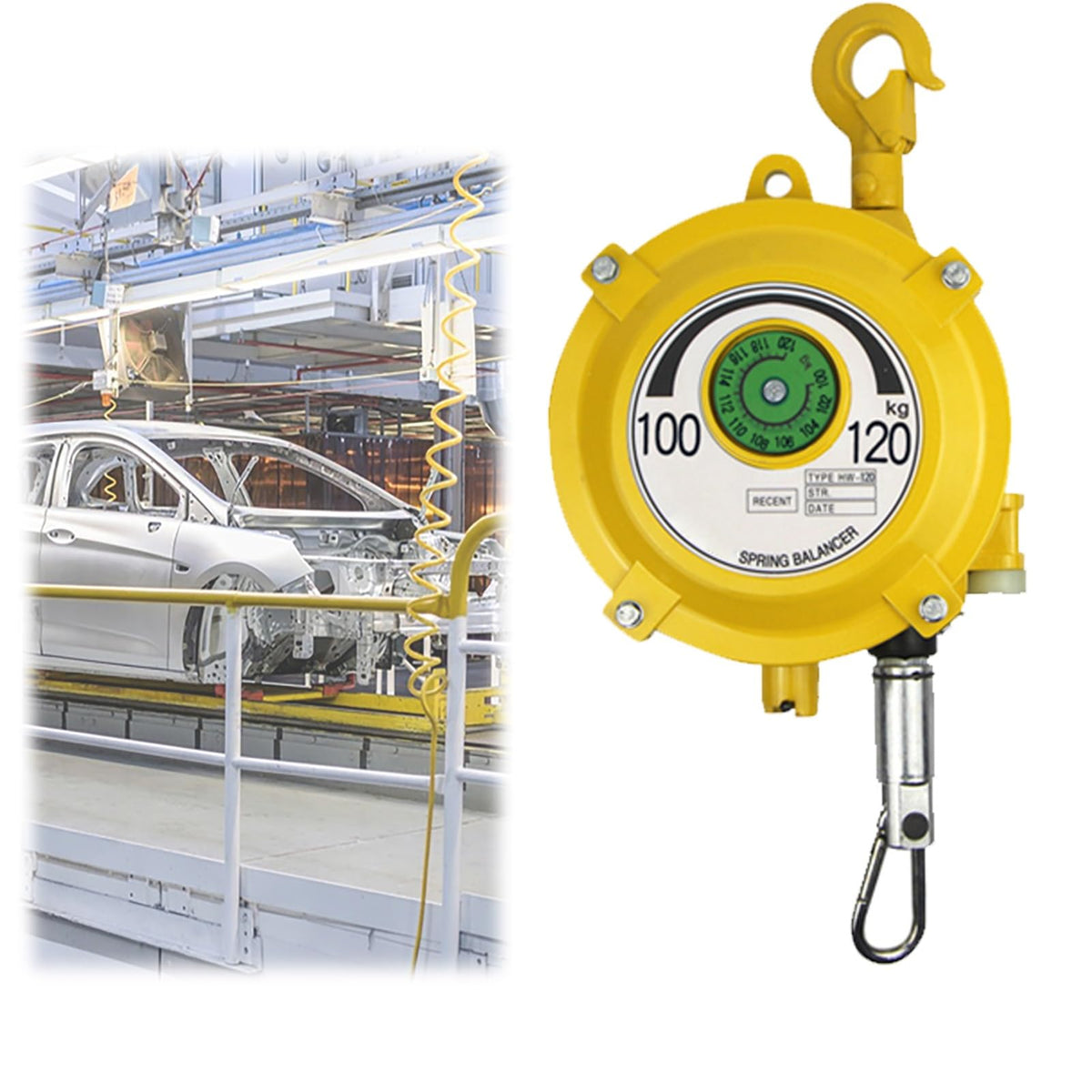 Spring Balancer Tool, Self-Locking Tower Spring Balancer Industrial Grade Hand Tool for Engineering and Factory Used in Automobile Molds, Parts Welding.(1.9m-1-3kg)