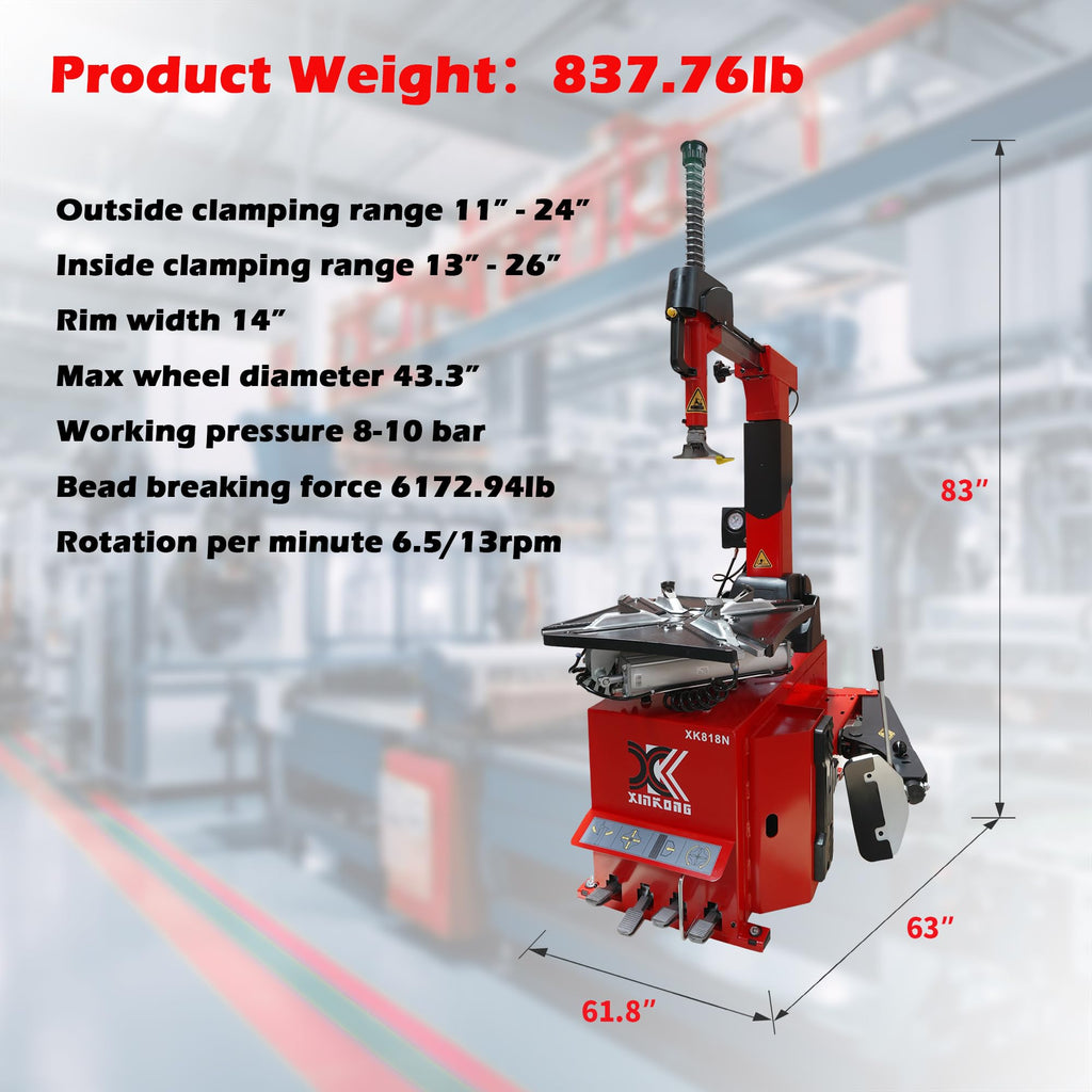 XK Tire Machine, Wheel Changers, Swing Arm, 110V, 818N
