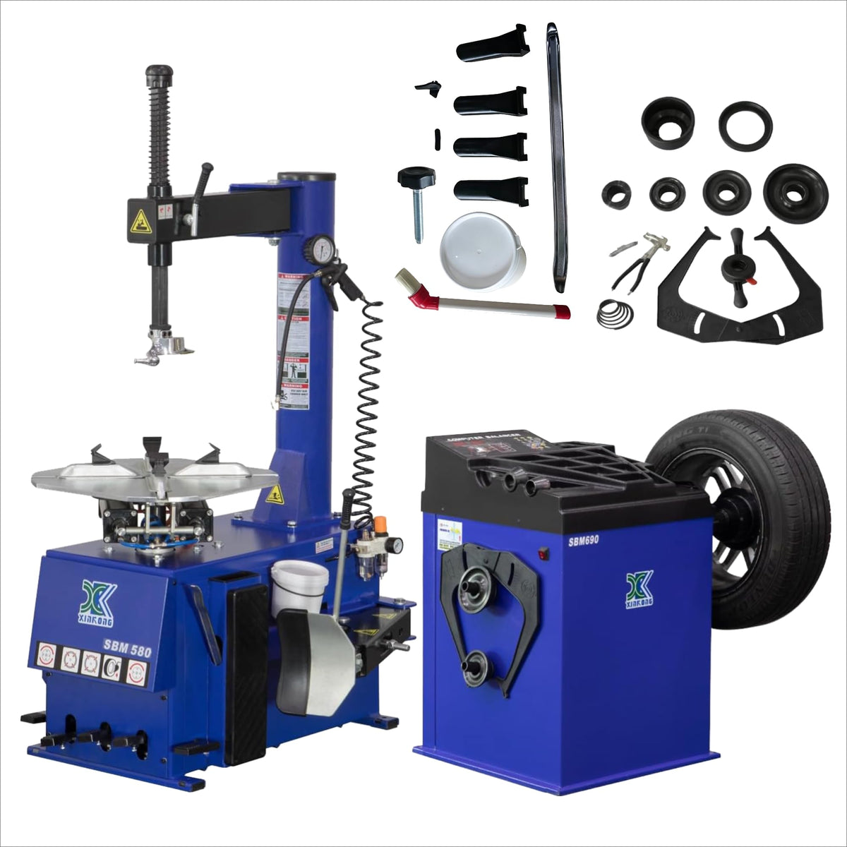 XK Tire Changer and Balancer Combo 37 in Wheel Machine, 110V,960-690