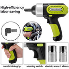 5 Ton 12V Electric Car Jack Kit + Impact Wrench LED Light Portable Hydraulic Jack 13.5-36 CM Tire Lifting Car Repair Tool