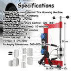 Professional Tire Repair Machine Tool Kit, Electric Tire Patch Curing Machine, Automatic Temperature Control (120℃–165℃) & 0-180 Min Timer for Professional Vulcanizing & Patch Repairs