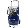 Stealth 12 Gallon Quiet Air Compressor, 1.5 HP Oil-Free Max150 PSI 68 Decibel,5 CFM @ 40 PSI 4 CFM @ 90 PSI Silent Portable Air Compressor W/Wheel for Garage, SAQ-11215