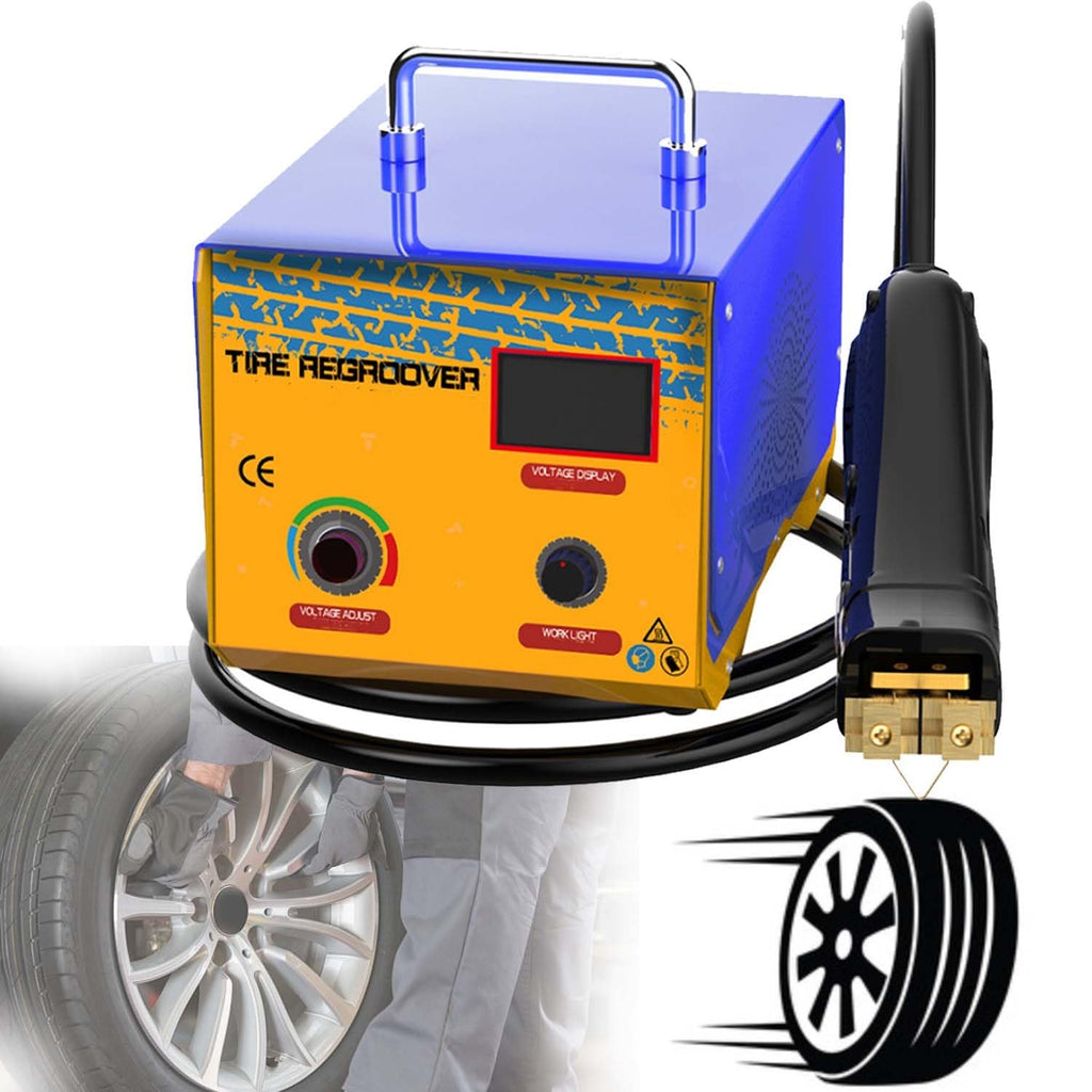 Professional Grade 1000W Portable Tire Grooving Machine - Cutting Width 2-14mm, Blade Heating System, Portable Tire Grooving Machine for Sa-fety Protection of Car/Truck/Off-Road Tires