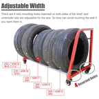 Tire Storage Stand Multi Tire Storage, Vertical Garage Tire Storage Rack Rolling Multi-Tire Display Stand Metal Tires Carrier Tire Rack Spare Tyre Support Holder for Store