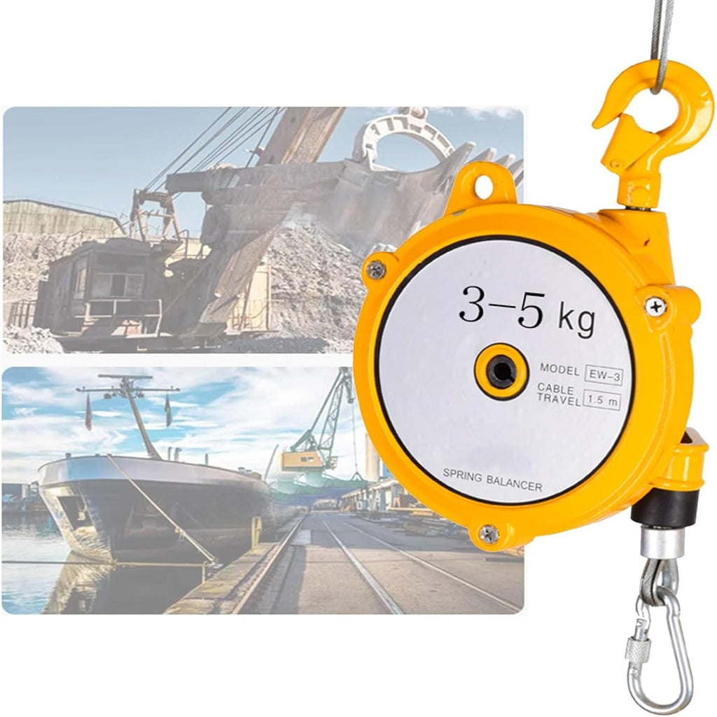 Spring Tool Balancer Retractable High Load Capacity Durable Balancer with Aluminum Bevel Gear – Ideal for Industrial Construction, Warehousing, and Maintenance Work(9kg)