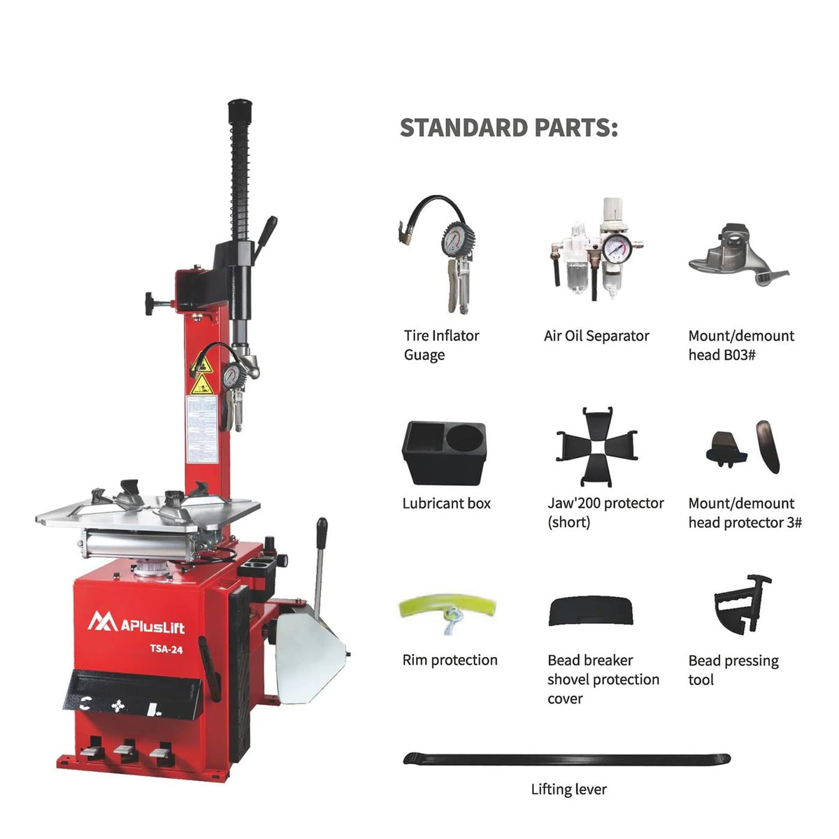TSA-24 Semi-Automatic Swing Arm Tire Changer Wheel Machine