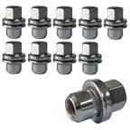 TRACER 10x Wheel Nuts M14 x 1.5 Flat Collar 34 mm | Spanner Width 22 mm Compatible with Land Rover Defender 110 4WD L663 Defender 110 Stat