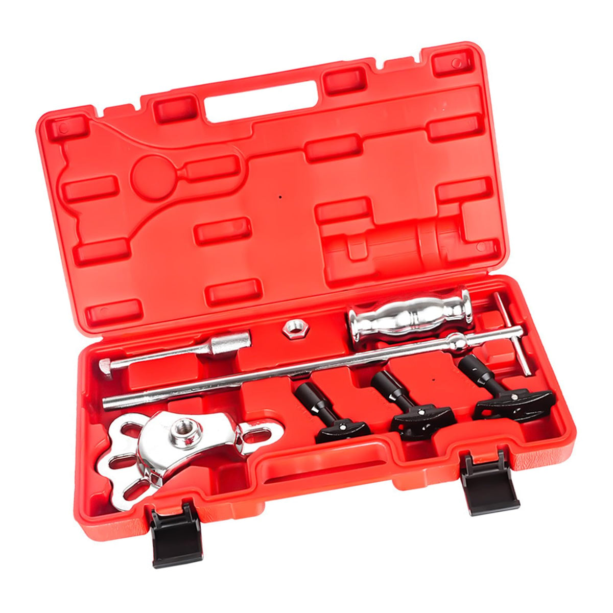 Heavy Duty Wheel Bearing Puller Set with 2.35Lb Slide Hammer and T Handle for Smooth Removal of Seals Bearings