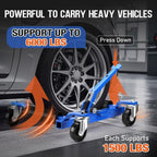 Takywep Mechanical Car Wheel Dolly Jack Set of 2, 3000 Lbs Blue