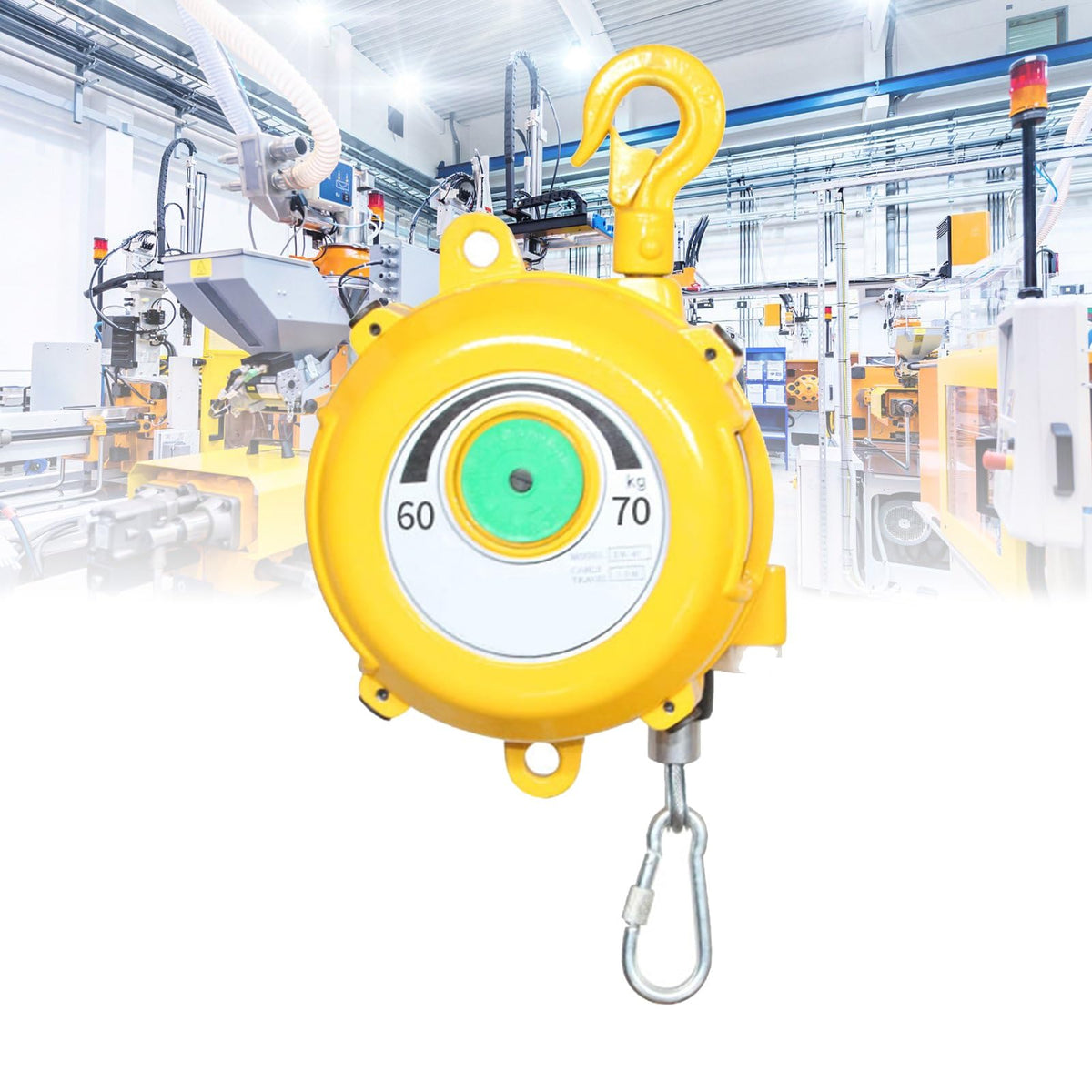Retractable Spring Balancer - Adjustable Tool Balancer with Hook/Wire Rope for Workshop/Automotive Equipment, 1pcs(40-50kg)