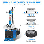 Jack Boss Tire Machine and Wheel Balancer Combo, Tire Changer Wheel Balancer Machine Combo Rim Clamp 24" Set Item
