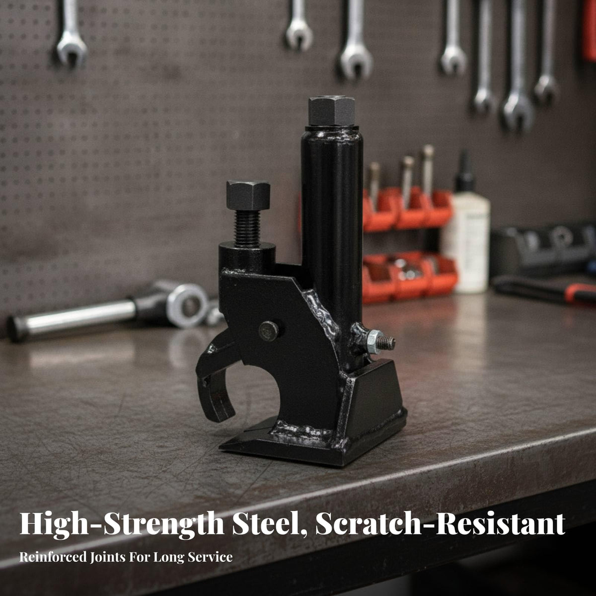 Portable Manual Tire Bead Breaker | Compact Upright Design, Hydraulic Tire Bead Breaker, for Garages, Roadside Repairs, Orange