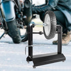 Motorcycle Wheel Balancer and Truing Stand with Adjustable Truing Pointer and Leveling Bubble, Heavy Duty Tire Balancer for Sport and Dirt Bikes, 1/2 Inch to 1 1/2 Inch Axles, Up