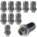 TRACER 10x Wheel Nuts M12 x 1.5 Flat Collar 47 mm | Spanner Width 21 mm Compatible with Lexus ES III GS I GS II GX I AWD GX II AWD is I LS
