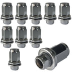 TRACER 10x Wheel Nuts M12 x 1.5 Flat Collar 47 mm | Spanner Width 21 mm Compatible with Lexus ES III GS I GS II GX I AWD GX II AWD is I LS