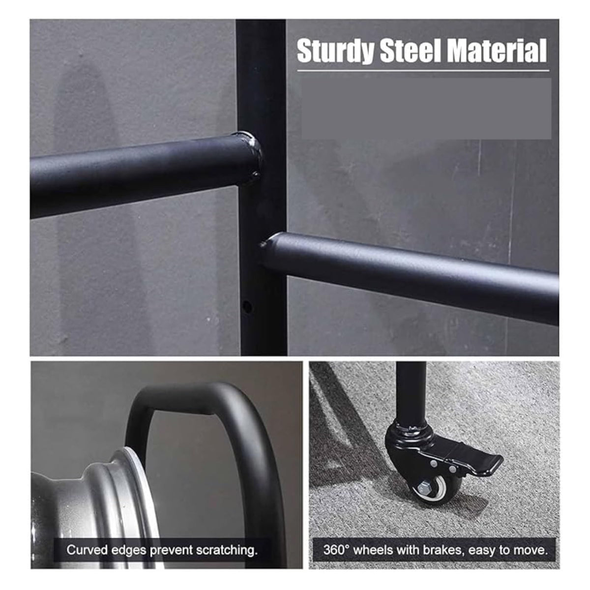 Tire Rack, 2 Tier Tire Storage Rack, Car Motorcycle Tire Stand Display Rack, Garage Storage Rack for Workshop Basement (Dimensions: Width 66 Cm (26"))