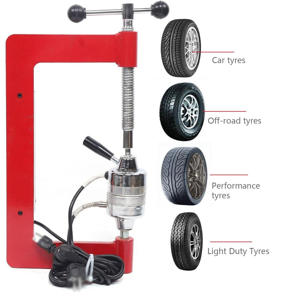 Tire Repair Machine Kit, Adjustable Height & Time, 8 Molds, Vulcanizer