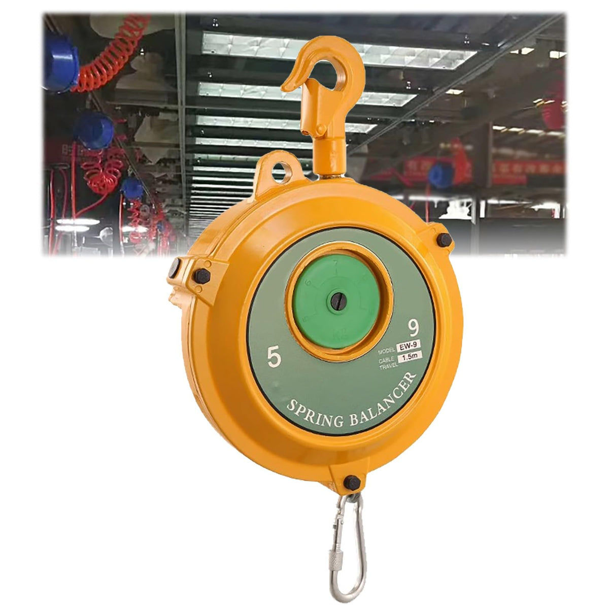 Retractable Spring Balancer, Hanging Retractable Tool Spring Balancer with Self-Locking Function for Tool Used in Automobile Molds, Parts Welding, Etc(3-5kg)