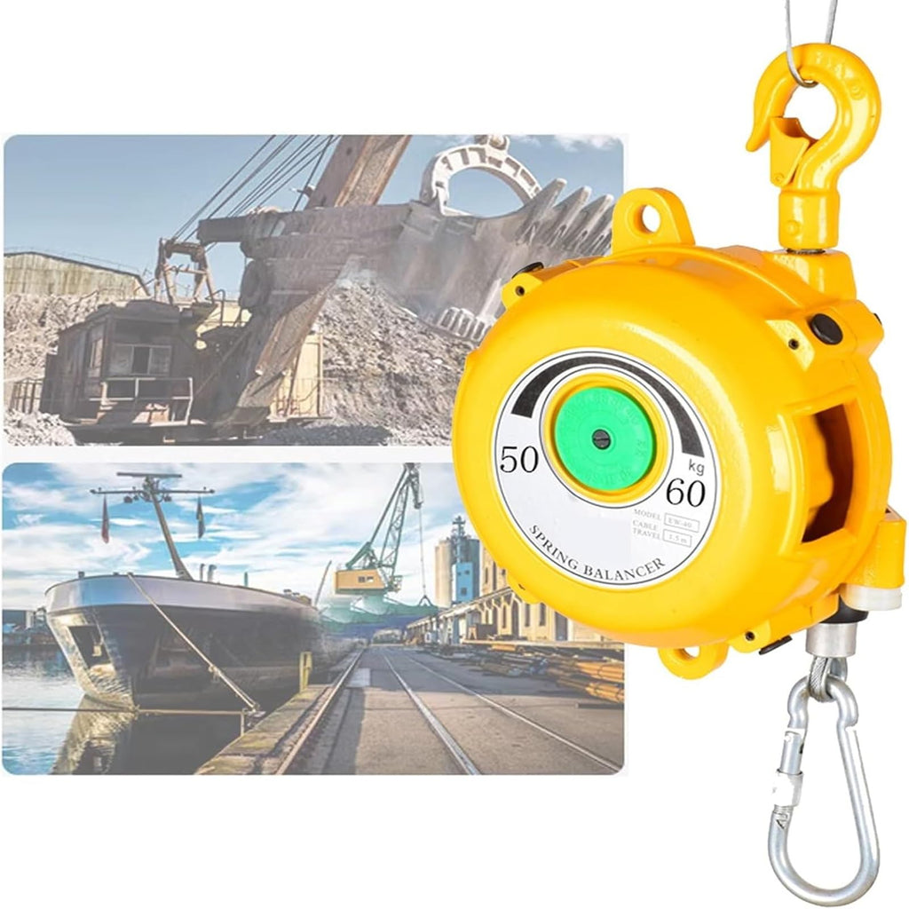 Spring Tool Balancer Retractable High Load Capacity Durable Balancer with Aluminum Bevel Gear – Ideal for Industrial Construction, Warehousing, and Maintenance Work(9kg)