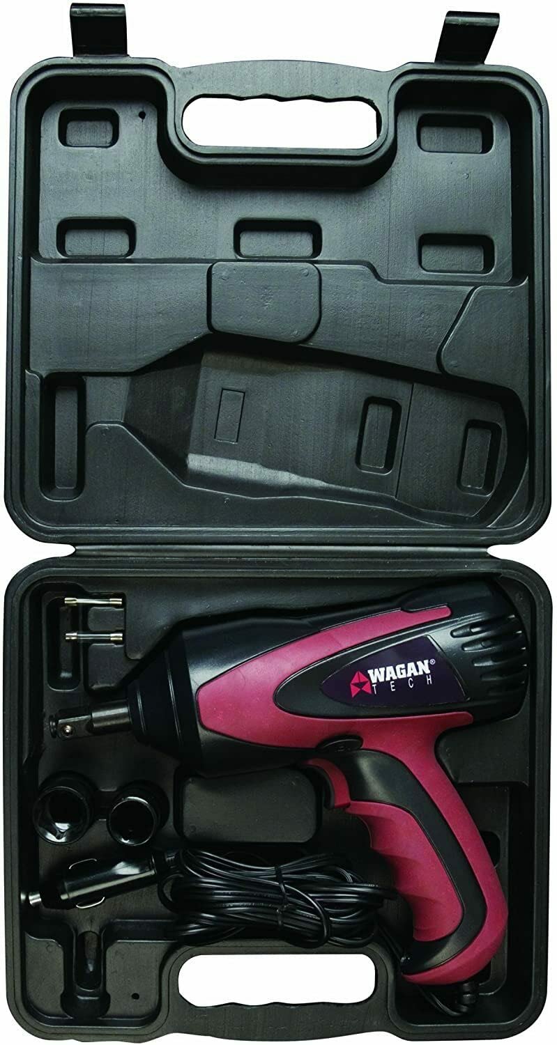 Portable 12V Impact Wrench Roadside Emergency Auto Lug Nut Remover Set (11/16", 3/4", 13/16", 7/8")