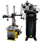 21'' Rim 1.5HP Tire Changer and 5HP Air Compressor w/ 60Gal ASME Tank for Tire Repair and Wheel Balancing Garage Shop Equipment w/ 1 Year Full Warranty