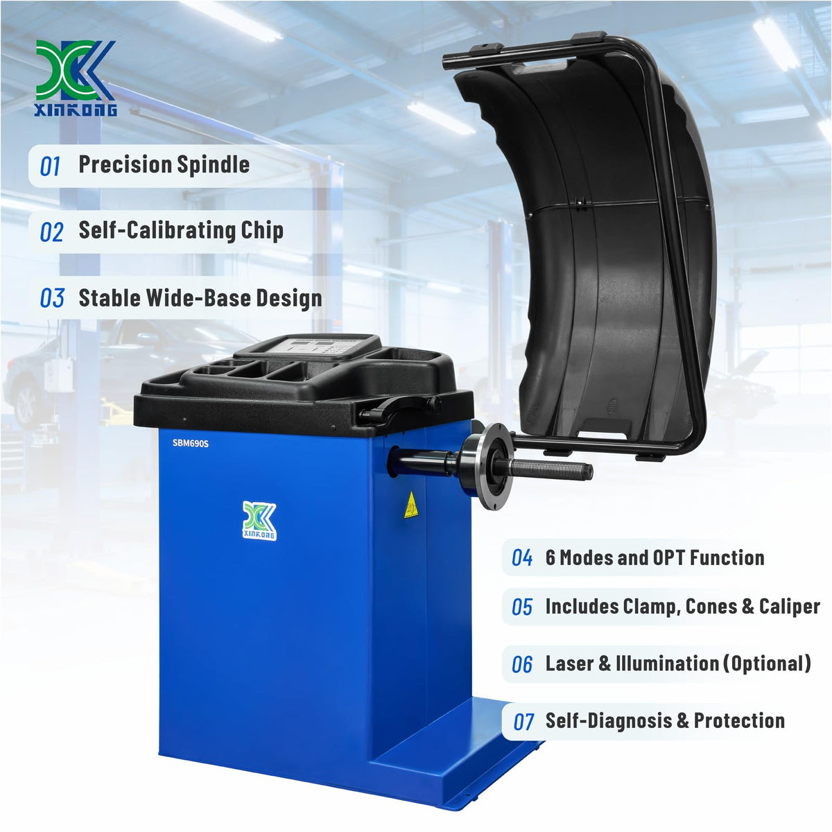 XK Wheel Balancer Rim Car Heavy Duty,110V,690S