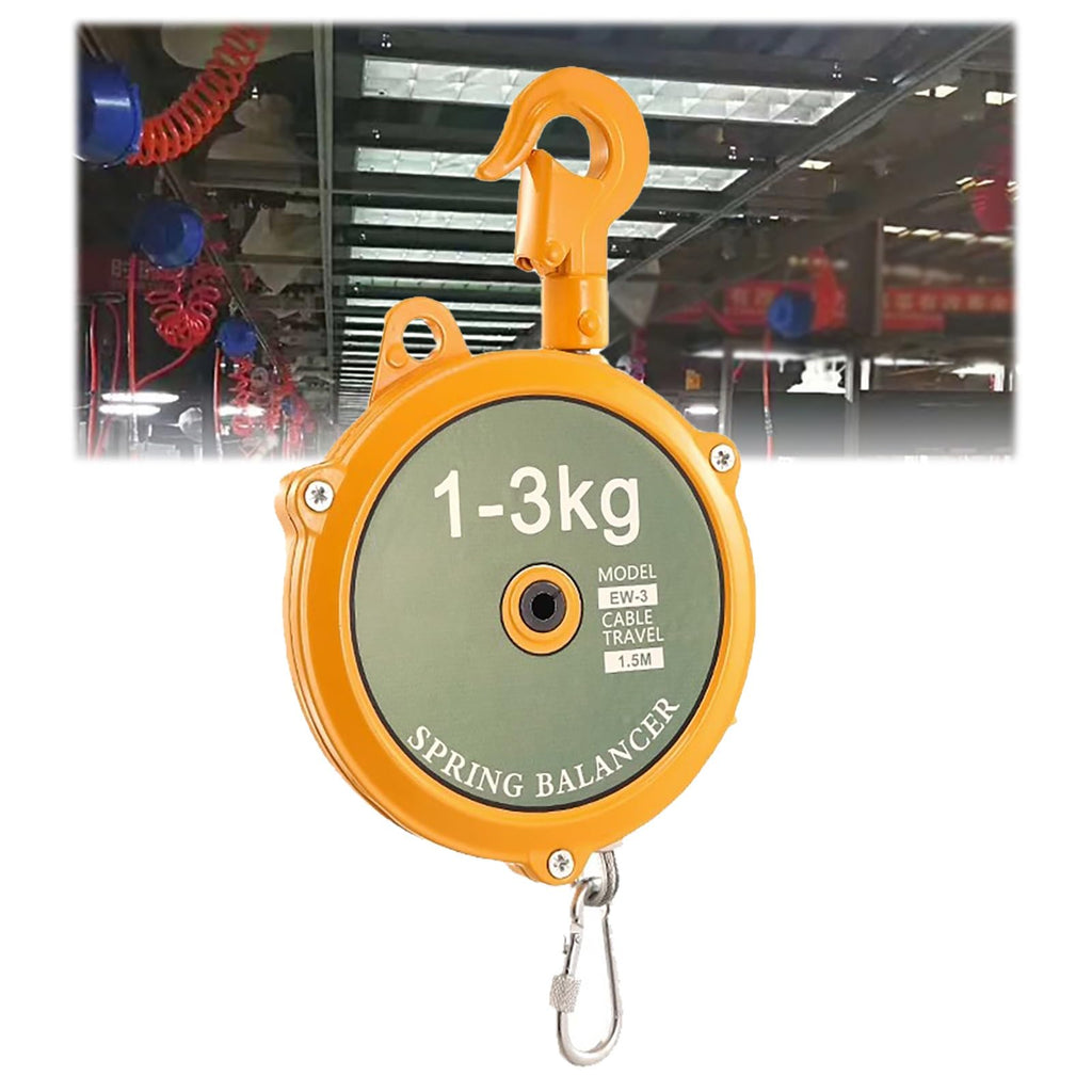 Retractable Spring Balancer, Hanging Retractable Tool Spring Balancer with Self-Locking Function for Tool Used in Automobile Molds, Parts Welding, Etc(3-5kg)