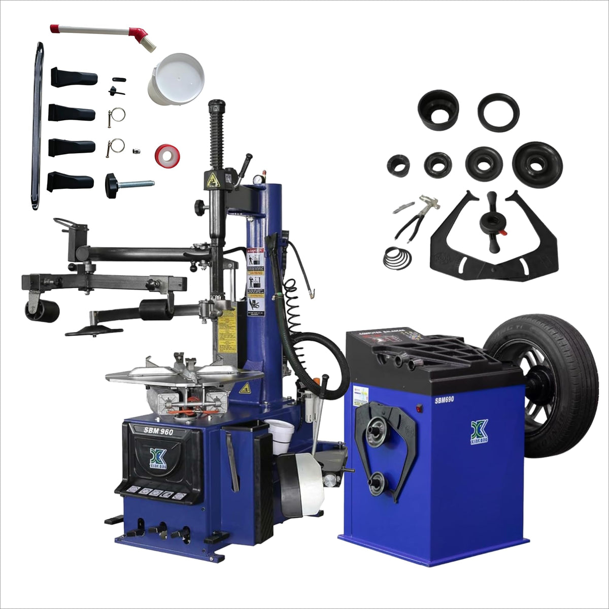 XK Tire Changer and Balancer Combo 37 in Wheel Machine, 110V,960-690