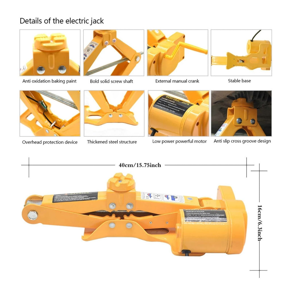 Portable Scissor Jacks Automatic Lifting 2Ton Machinisms Lift Jack Wheel Disassembly Replacement Aid Tools Car Jacks