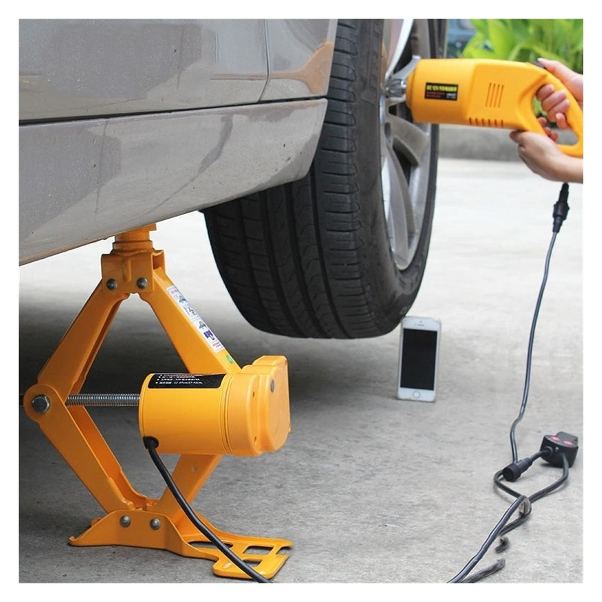 Trailer Jack, Electric Scissor Jack Horizontal 2T Tire Changing Tool, Car Screw