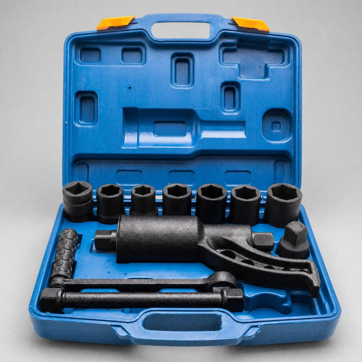 Wheel Nut Remover Set with Sockets Labor-Saving Geared Wheel Nut Wrench Portable Force-Multiplication Lug Wrench for Roadside Repairs, Garages