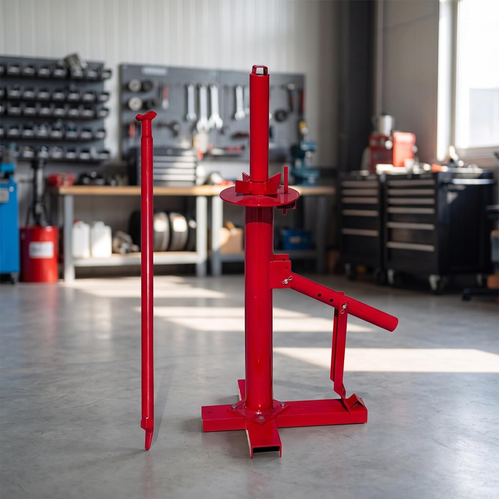 Simhoa Tire Changing Equipment Manual Tire Changer Hand Tool Machine Lever Steel Frame Fixed Base Compact Profile Suitable for auto Shops Home garages Roadside Service